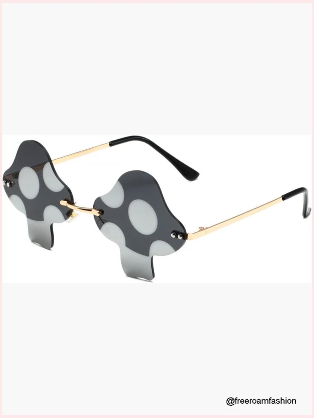 Mushroom Shaped Sunglasses Rimless Retro Sun Glasses UV400